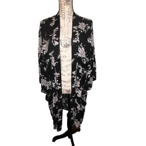 Spiritual Gangster, Sz. Small belted pocketed Kimono style bed jacket jacket